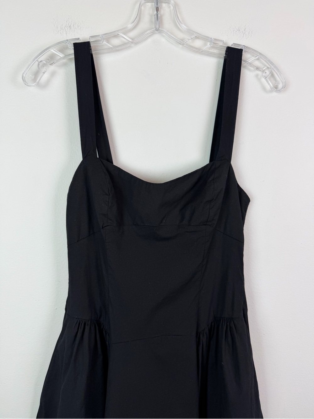 Free People Paolo Midi Dress in Black Cotton Poplin Size S - Picture 6 of 16